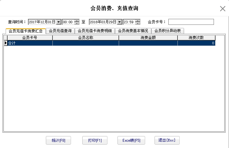 10.6.1. 会员充值卡消费汇总 - 图1